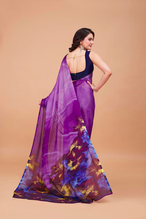 Vasthrlay Chiffon Unstitched Saree