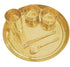 Hammered Brass Dinner Thali Set of 6
