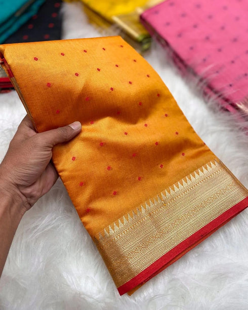 Vasthrlay Tussar Saree Butties