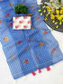 Vasthrlay Checked Pattern Tassels Unstitched