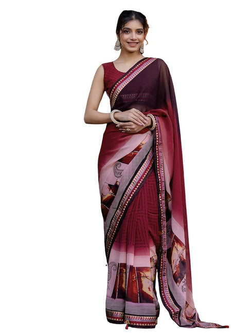 Vasthrlay Georgette Printed Light Saree