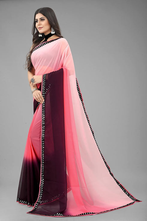 Vasthrlay Georgette Embroidered Mahendi Traditional