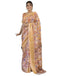 Vasthrlay Womens Striped Unstitched Dusty Pink Saree