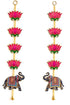 Artificial Flower Lotus Toran Elephant Door Pooja Room Wall Decoration