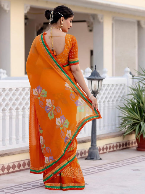 Vasthrlay Georgette Printed Light Saree