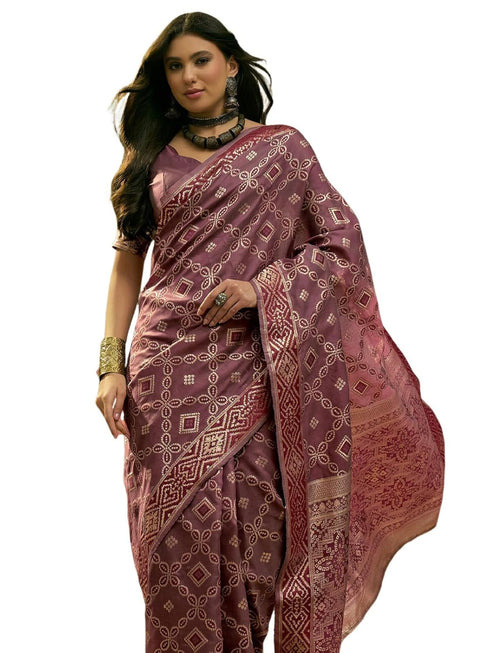 Vasthrlay Banarasi Weaving Unstitched Teal Saree