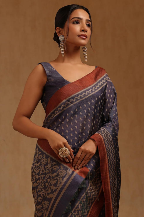 Vasthrlay Purple Tussar Designs