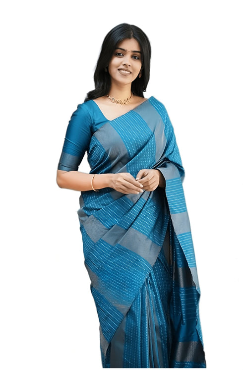 Vasthrlay Kanjivaram Unstitched Saree