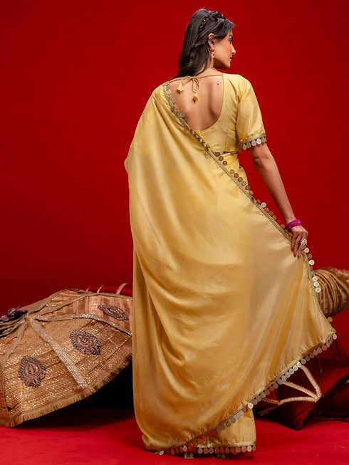 Vasthrlay Shimmer Georgette Dusty Saree