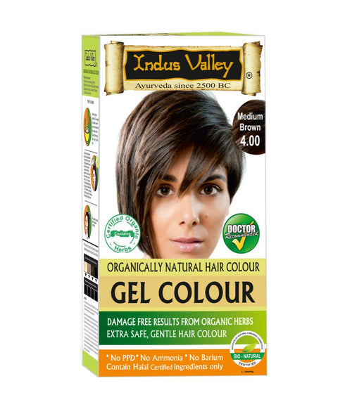 Indus Valley Ammonia Free Natural Otp Hair Color Medium Brown 4.0