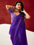 Vasthrlay Embroidery Peach Saree