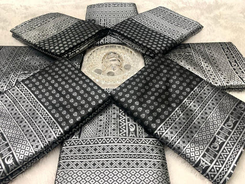 Vasthrlay Black Banarasi Saree
