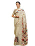 Vasthrlay Weaving Printed Off White Off White Saree