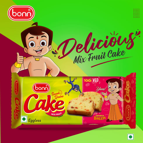 Bonn Sweet Desire Chota Bheem Eggless Mix Fruit Slice Cake