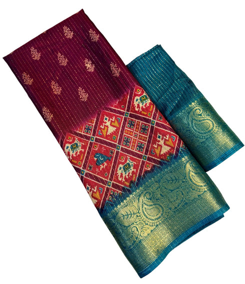 Vasthrlay Silk Saree Dark Blue