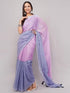 Vasthrlay Pink Printed Linen Saree With Unstitched Blouse Piece