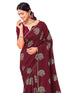 Vasthrlay Vichitra Printed Unstitched Rani Pink Saree