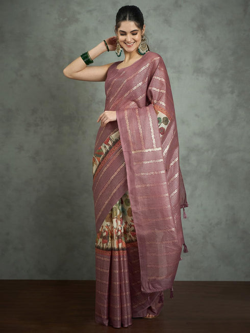 Vasthrlay Kalamkari Printed Unstitched Su Ethnic Wear