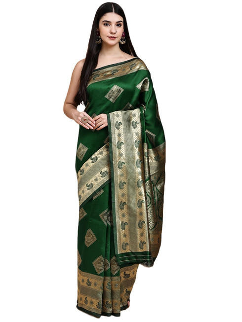 Vasthrlay Green Silk Saree