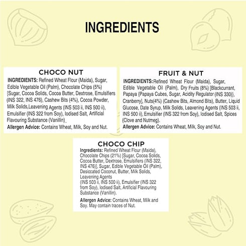 Unibic Fruit & Nut, Choconut, Chocochip