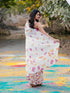 Vasthrlay Printed White Saree