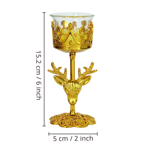 TIED RIBBONS Set of 4 Christmas Candle Holder