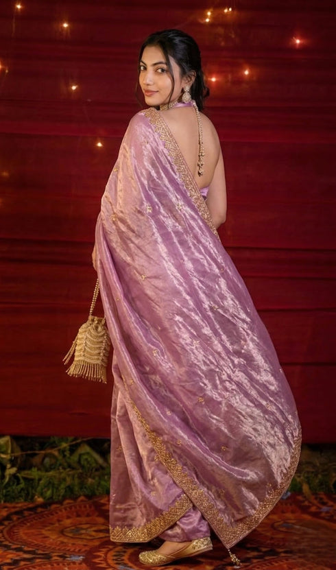 Vasthrlay Border Unstitched Saree