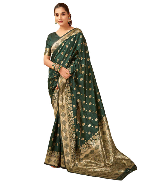 Vasthrlay Gold Banarasi Saree