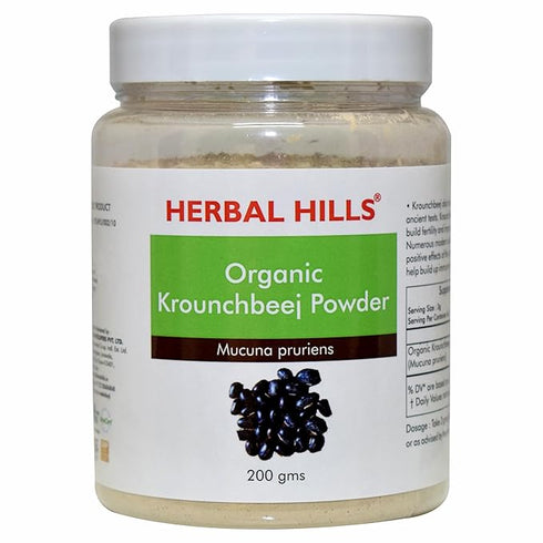 Herbal Hills Organic Krounchbeej Mucuna Pruriens Powder