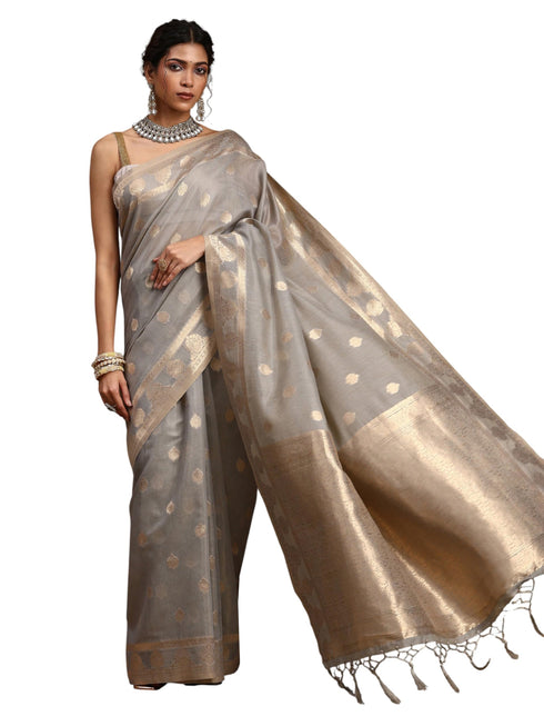 Vasthrlay Banarasi Unstitched Saree