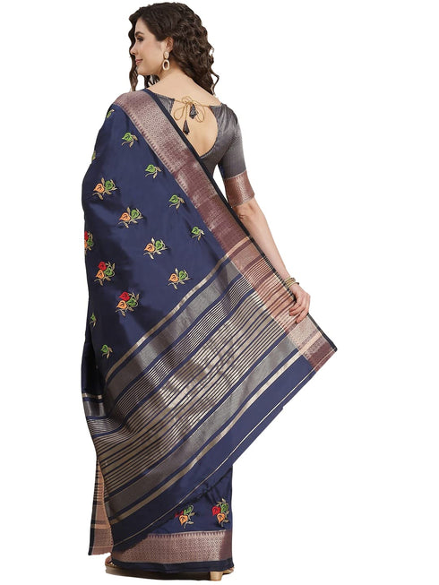Vasthrlay Colourful Embroidery Saree