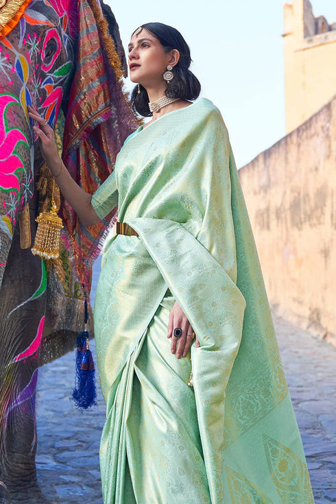 Vasthrlay Kanjivaram Designer Unstitched Occasions Saree