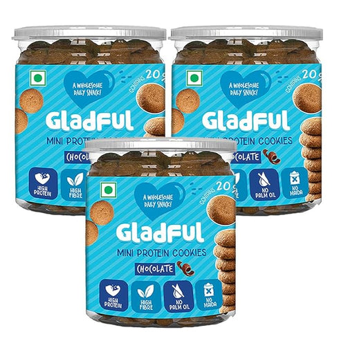 Gladful Chocolatey Protein Mini Cookies Biscuit