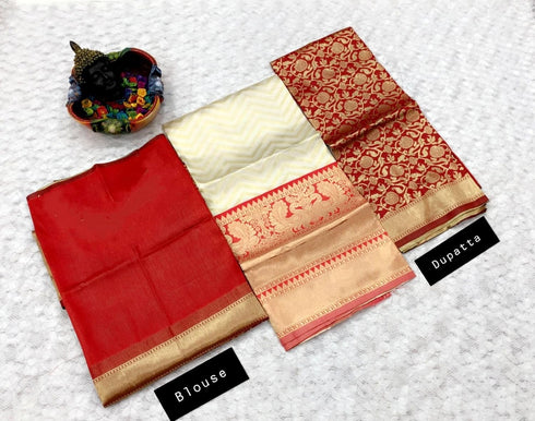 Vasthrlay Unstitched Material Traditional Lehegnga