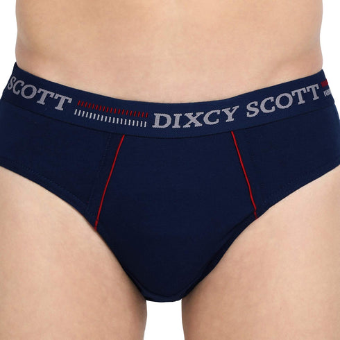 Dixcy Scott Originals Replay Briefs | 100% Combed Cotton Brief for Men | Men's Underwear | Modern Mid-Waist Fit | Durable, Sweat-Absorbing Cotton-Lined Waistband | Innerwear for Man | Pack of 5