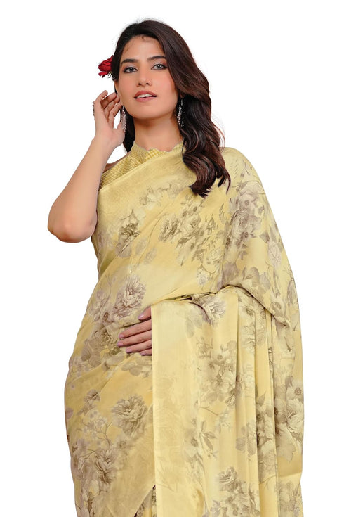Vasthrlay Fashion Chiffon Georgette Coral Ethnic Wear