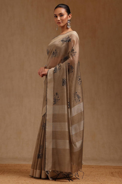 Vasthrlay Chanderi Warli Thread