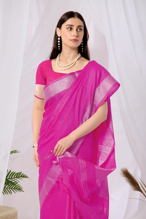 Vasthrlay Green Unstitched Saree