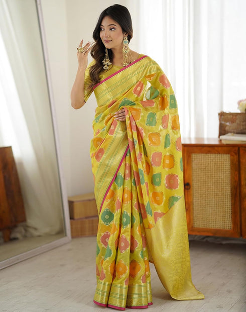 Vasthrlay Banarasi Kanjivaram Unstitched Black Saree