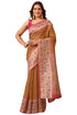 Vasthrlay Pink Unstitched Saree