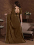 Vasthrlay Chinnon Chiffon Pista Saree
