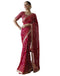 Vasthrlay Georgette Bandhani Unstitched Purple Saree