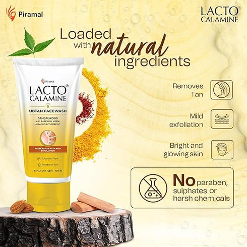 Lacto Calamine Ubtan Face Wash for Glowing Skin