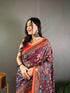 Vasthrlay Multicolor Contrast Kalamkari Unstitched
