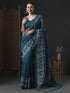 Vasthrlay Botanical Printed Unstitched Black Hs Ethnic Wear
