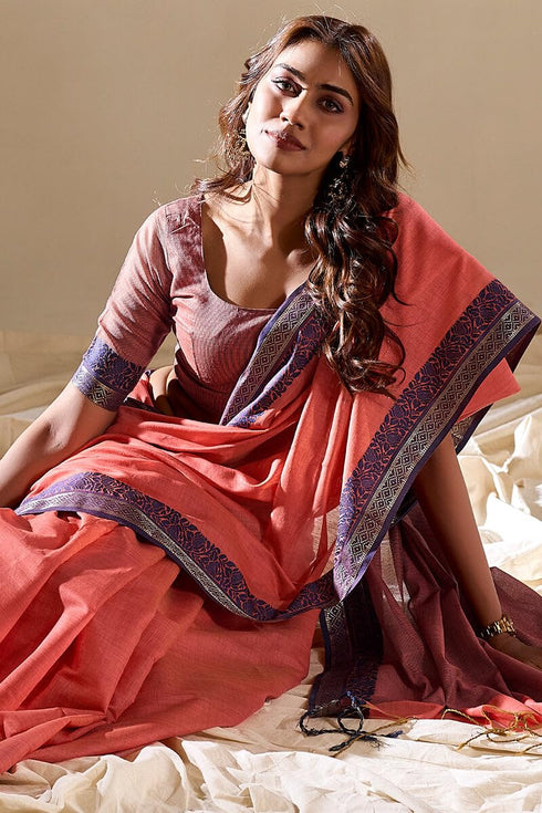 Vasthrlay Cotton Wedding Saree