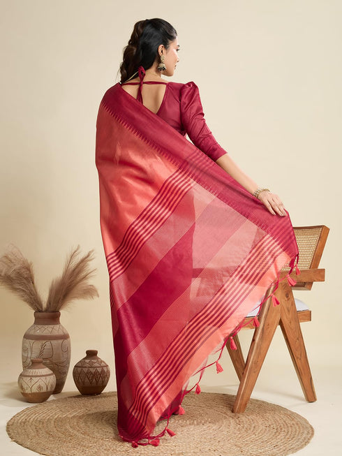 Vasthrlay Traditional Contrast Weaving