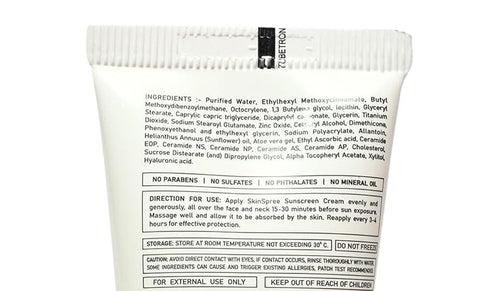 Style Make SkinSpree Sunscreen SPF 50 & PA for UVA UVB and Blue Light Protection Non Comedogenic No White Cast Lightweight cream formula for men and women