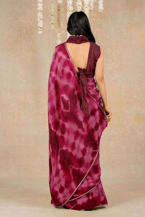 Vasthrlay Fashion Chiffon Shibori Printed Ethnic Wear