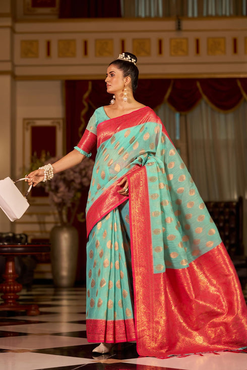 Vasthrlay Organza Designer Unstitched Saree